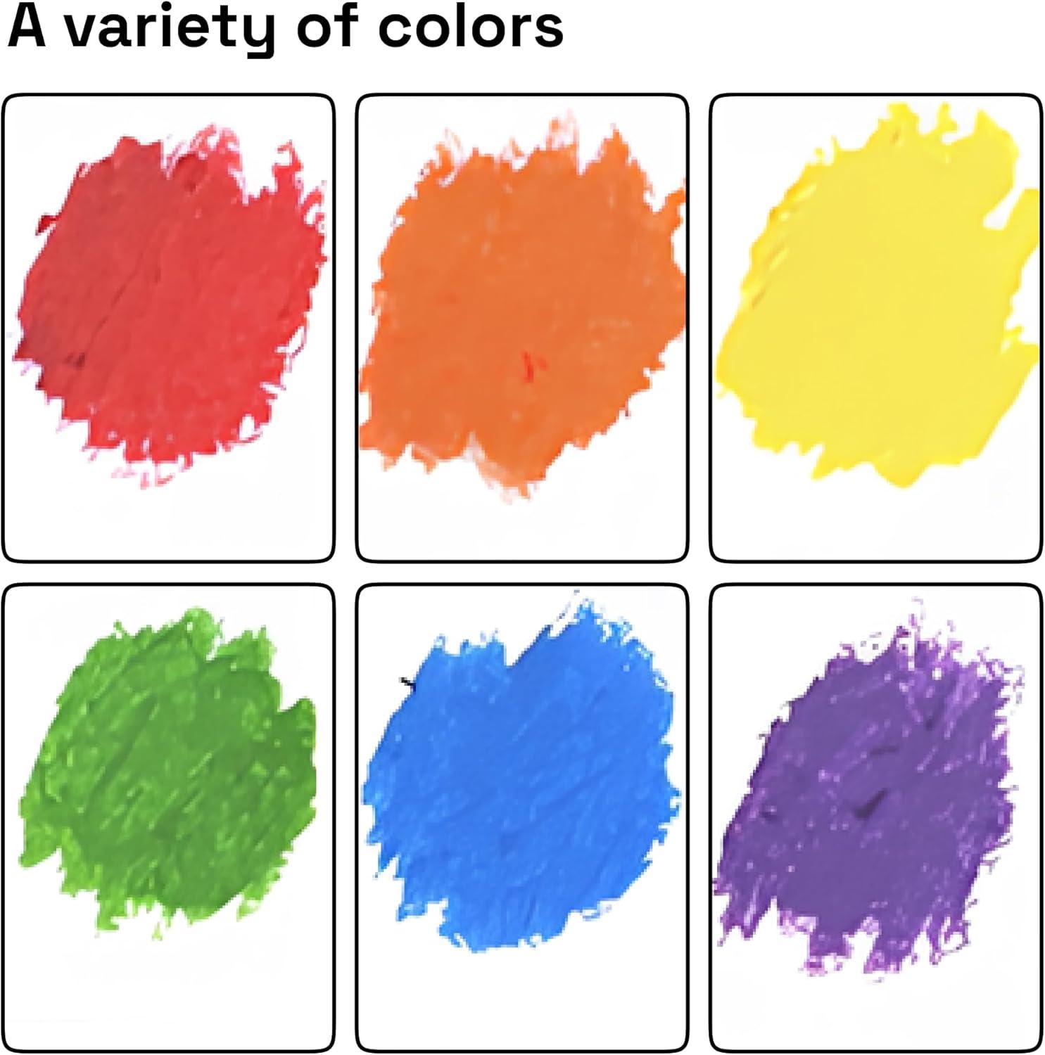 imageARTISTRO 100 Washable Tempera Paint Sticks for Kids  12 Nontoxic Paint Markers for Kids  Color Sticks with Twist Design6 Markers