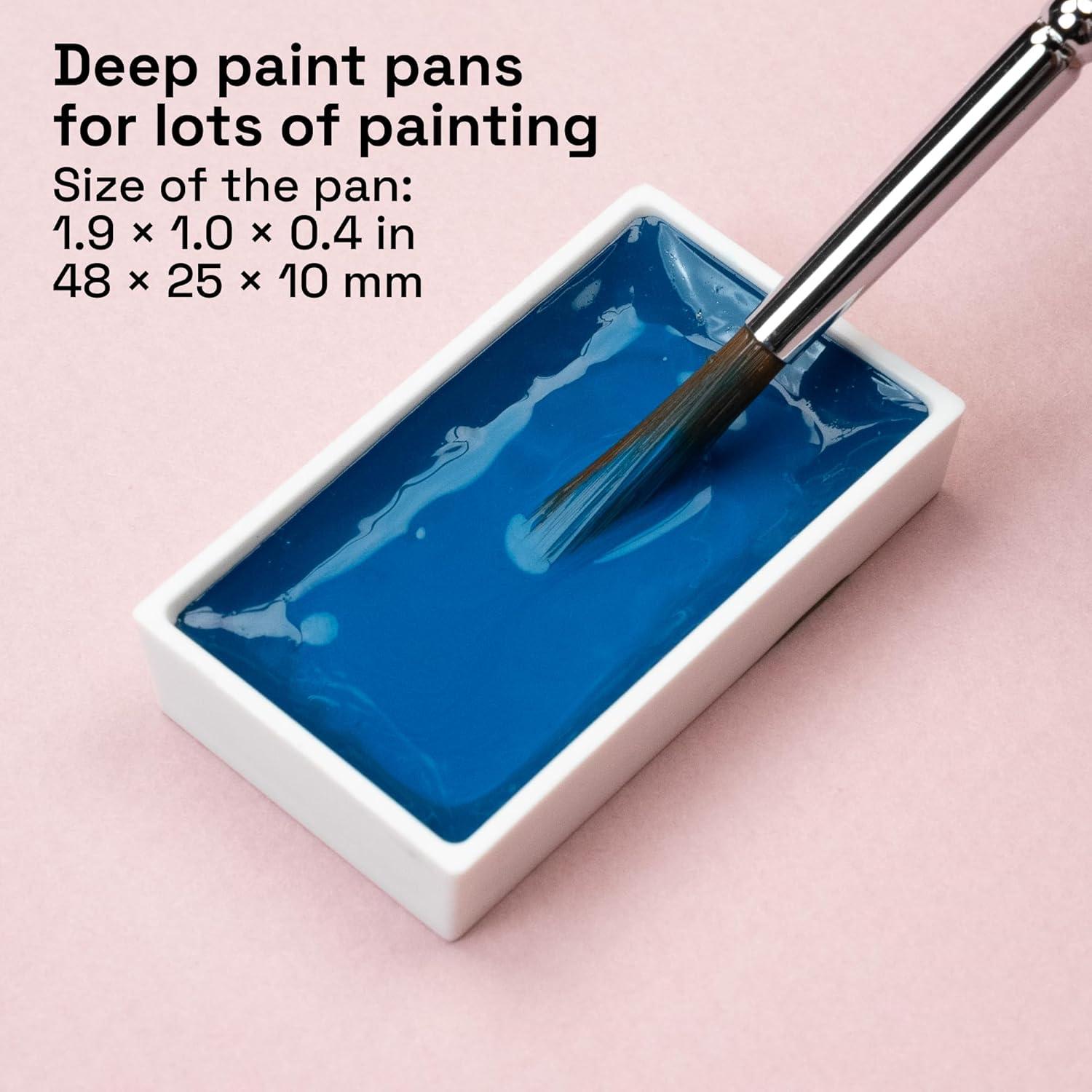 imageARTISTRO Professional Watercolor Paint Set for Adults  24 PigmentRich Colors XL Pans ASTMI Lightfastness High Tinting Strength Watercolor Set for Professionals made by ProfessionalsMulticolor