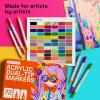 imageARTISTRO 12 Acrylic Paint Pens Fabric Markers for Textile Rock Glass Wood Paper Ceramic Canvas DIY Art Supplies Kit Drawing Markers for Kids and Adults Extra Fine Tip72