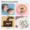 imageARTISTRO 12 Fabric Paint Markers Medium Tip  Easy for All Ages ampamp Levels  Acrylic Paint Pens for Fabric Rocks Paper Wood Canvas Glass DIY24