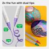 imageARTISTRO 12 Fabric Paint Markers Medium Tip  Easy for All Ages ampamp Levels  Acrylic Paint Pens for Fabric Rocks Paper Wood Canvas Glass DIY24