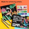 imageARTISTRO 12 Fabric Paint Markers Medium Tip  Easy for All Ages ampamp Levels  Acrylic Paint Pens for Fabric Rocks Paper Wood Canvas Glass DIY24