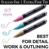 imageARTISTRO 12 Glitter Acrylic Paint Pens Extra Fine Tip and 30 Acrylic Paint Markers Extra Fine Tip Bundle for Rock Painting Wood Fabric Card Paper Pebbles Ceramic ampamp Glass
