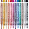 imageARTISTRO 12 Glitter Acrylic Paint Pens Extra Fine Tip and 30 Acrylic Paint Markers Extra Fine Tip Bundle for Rock Painting Wood Fabric Card Paper Pebbles Ceramic ampamp Glass
