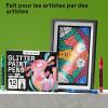imageARTISTRO 12 Glitter Paint Pens Sparkly and Shiny for Rock Painting Stone Ceramic Glass Wood Fabric Scrapbooking DIY Craft Making Coloring Acrylic Glitter Markers ExtraFine Tip 07mmGlitter