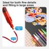 imageARTISTRO 12 Glitter Paint Pens Sparkly and Shiny for Rock Painting Stone Ceramic Glass Wood Fabric Scrapbooking DIY Craft Making Coloring Acrylic Glitter Markers ExtraFine Tip 07mmMetallic