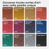 imageARTISTRO 12 Glitter Paint Pens Sparkly and Shiny for Rock Painting Stone Ceramic Glass Wood Fabric Scrapbooking DIY Craft Making Coloring Acrylic Glitter Markers ExtraFine Tip 07mmGlitter