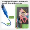 imageARTISTRO 12 Glitter Paint Pens Sparkly and Shiny for Rock Painting Stone Ceramic Glass Wood Fabric Scrapbooking DIY Craft Making Coloring Acrylic Glitter Markers ExtraFine Tip 07mmGlitter