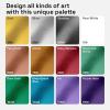 imageARTISTRO 12 Glitter Paint Pens Sparkly and Shiny for Rock Painting Stone Ceramic Glass Wood Fabric Scrapbooking DIY Craft Making Coloring Acrylic Glitter Markers ExtraFine Tip 07mmMetallic