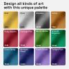 imageARTISTRO 12 Metallic Markers Medium Point Metallic Marker Pens for Wine Glasses Rock Painting Black Paper Scrapbooking Crafts Card Making DIY Photo Album Ceramic12 Metallic Fine Tip
