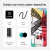 imageARTISTRO 12 Metallic Markers Medium Point Metallic Marker Pens for Wine Glasses Rock Painting Black Paper Scrapbooking Crafts Card Making DIY Photo Album CeramicBlack Medium Tip
