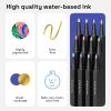 imageARTISTRO 12 Metallic Markers Medium Point Metallic Marker Pens for Wine Glasses Rock Painting Black Paper Scrapbooking Crafts Card Making DIY Photo Album Ceramic12 Metallic Fine Tip
