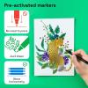 imageARTISTRO 12 Metallic Markers Medium Point Metallic Marker Pens for Wine Glasses Rock Painting Black Paper Scrapbooking Crafts Card Making DIY Photo Album Ceramic24 Metallic Fine Tip