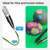 imageARTISTRO 12 Metallic Markers Medium Point Metallic Marker Pens for Wine Glasses Rock Painting Black Paper Scrapbooking Crafts Card Making DIY Photo Album Ceramic12 Metallic Medium Tip