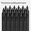 imageARTISTRO 12 Metallic Markers Medium Point Metallic Marker Pens for Wine Glasses Rock Painting Black Paper Scrapbooking Crafts Card Making DIY Photo Album CeramicBlack Medium Tip