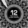 imageARTISTRO 12 Metallic Markers Medium Point Metallic Marker Pens for Wine Glasses Rock Painting Black Paper Scrapbooking Crafts Card Making DIY Photo Album CeramicWhite Medium Tip