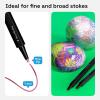 imageARTISTRO 12 Metallic Markers Medium Point Metallic Marker Pens for Wine Glasses Rock Painting Black Paper Scrapbooking Crafts Card Making DIY Photo Album Ceramic12 Metallic Fine Tip