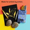 imageARTISTRO 12 OilBased Permanent Paint Markers  Medium Tip Markers for Tire Wood Rock Fabric Glass Ceramic Metal Plastic and More  Quick Dry Waterproof6 GoldSilver