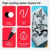 imageARTISTRO 15 Acrylic Paint Pens Art Set Acrylic Paint Markers Fabric Markers for Textile Canvas Rock Glass Wood Paper Pumpkin DIY for Kids and AdultsBlack