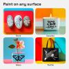 imageARTISTRO 15 Acrylic Paint Pens Art Set Acrylic Paint Markers Fabric Markers for Textile Canvas Rock Glass Wood Paper Pumpkin DIY for Kids and AdultsBlackWhite