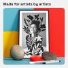 imageARTISTRO 15 Acrylic Paint Pens Art Set Acrylic Paint Markers Fabric Markers for Textile Canvas Rock Glass Wood Paper Pumpkin DIY for Kids and AdultsBlackWhite