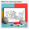 imageARTISTRO 15 Acrylic Paint Pens Art Set Acrylic Paint Markers Fabric Markers for Textile Canvas Rock Glass Wood Paper Pumpkin DIY for Kids and AdultsBlack