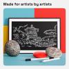imageARTISTRO 15 Acrylic Paint Pens Art Set Acrylic Paint Markers Fabric Markers for Textile Canvas Rock Glass Wood Paper Pumpkin DIY for Kids and AdultsBlackWhite