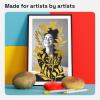 imageARTISTRO 15 Acrylic Paint Pens Art Set Acrylic Paint Markers Fabric Markers for Textile Canvas Rock Glass Wood Paper Pumpkin DIY for Kids and AdultsGold