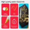 imageARTISTRO 15 Acrylic Paint Pens Art Set Acrylic Paint Markers Fabric Markers for Textile Canvas Rock Glass Wood Paper Pumpkin DIY for Kids and AdultsGold