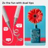imageARTISTRO 15 Acrylic Paint Pens Art Set Acrylic Paint Markers Fabric Markers for Textile Canvas Rock Glass Wood Paper Pumpkin DIY for Kids and AdultsSilver