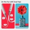 imageARTISTRO 15 Acrylic Paint Pens Art Set Acrylic Paint Markers Fabric Markers for Textile Canvas Rock Glass Wood Paper Pumpkin DIY for Kids and AdultsSilver