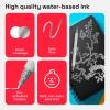 imageARTISTRO 15 Acrylic Paint Pens Art Set Acrylic Paint Markers Fabric Markers for Textile Canvas Rock Glass Wood Paper Pumpkin DIY for Kids and AdultsSilver
