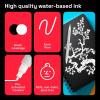 imageARTISTRO 15 Acrylic Paint Pens Art Set Acrylic Paint Markers Fabric Markers for Textile Canvas Rock Glass Wood Paper Pumpkin DIY for Kids and AdultsWhite