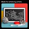 imageARTISTRO 15 Acrylic Paint Pens Art Set Acrylic Paint Markers Fabric Markers for Textile Canvas Rock Glass Wood Paper Pumpkin DIY for Kids and AdultsWhite