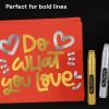 imageARTISTRO 2 White Acrylic Paint Markers  07mm Extra FineTip Paint Pens  Perfect for Crafting Art Projects ampamp MoreGold  Silver