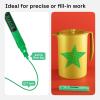 imageARTISTRO 2 White Acrylic Paint Markers  07mm Extra FineTip Paint Pens  Perfect for Crafting Art Projects ampamp MoreGreen