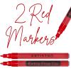 imageARTISTRO 2 White Acrylic Paint Markers  07mm Extra FineTip Paint Pens  Perfect for Crafting Art Projects ampamp MoreRed