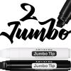 imageARTISTRO 2 White Acrylic Paint Markers  07mm Extra FineTip Paint Pens  Perfect for Crafting Art Projects ampamp MoreWhite  Black