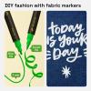 imageARTISTRO 24 DualTip Fabric Markers  Fabric Decorating Kit  Permanent for Clothes  No Bleed Pens for TShirts Bags Textile Canvas and More Brush Tip and Fine Tip36 Dual Tip Brush  Fine