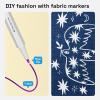 imageARTISTRO 24 Fabric Markers  Fine Tip Fabric Markers Permanent for Clothes  No Bleed Pens for TShirts Bags Textile Canvas and more12 fabric