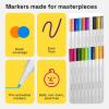 imageARTISTRO 24 Fabric Markers  Fine Tip Fabric Markers Permanent for Clothes  No Bleed Pens for TShirts Bags Textile Canvas and more24 fabric