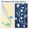 imageARTISTRO 24 Fabric Markers  Fine Tip Fabric Markers Permanent for Clothes  No Bleed Pens for TShirts Bags Textile Canvas and more36 fabric