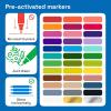 imageARTISTRO 24 Fabric Markers  Fine Tip Fabric Markers Permanent for Clothes  No Bleed Pens for TShirts Bags Textile Canvas and more36 fabric