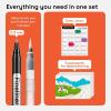 imageARTISTRO 24 Watercolor Markers with Flexible Paint Brush Pens for Pros ampamp Beginners  Consistent Smooth Bright Washable NonToxic Ideal for Coloring Calligraphy ampamp Manga24 Brush Tip
