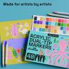 imageARTISTRO 24 Wine Glass Acrylic Paint Markers  Washable NonToxic Dual Tip Acrylic Paint Pens for Car Window Mirror Ceramic48