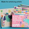 imageARTISTRO 24 Wine Glass Acrylic Paint Markers  Washable NonToxic Dual Tip Acrylic Paint Pens for Car Window Mirror Ceramic72