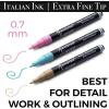 imageARTISTRO 30 Acrylic Paint Pens Extra Fine Tip and 30 Acrylic Paint Markers Fine Tip Bundle for Rock Stone Ceramic Glass Mugs Wood Metal Fabric Canvas