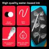 imageARTISTRO 5 White DualTip Acrylic Paint Pens  5mm Dot  1mm Fine Tips  Multisurface Markers for Fabric Glass ampamp More