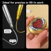 imageARTISTRO 5 White Paint Pen for Rock Painting Stone Ceramic Glass Wood Tire Fabric Metal Canvas Set of 5 Acrylic Paint White Marker Waterbased Extrafine TipGoldSilver
