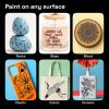 imageARTISTRO 5 White Paint Pen for Rock Painting Stone Ceramic Glass Wood Tire Fabric Metal Canvas Set of 5 Acrylic Paint White Marker Waterbased Extrafine TipBlack